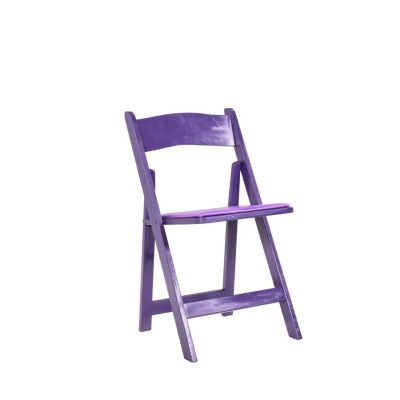 Image of Purple Wood Folding Chair